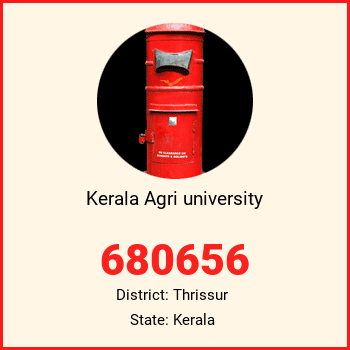 Kerala Agri university pin code, district Thrissur in Kerala