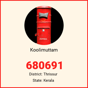 Koolimuttam pin code, district Thrissur in Kerala