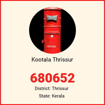 Kootala Thrissur pin code, district Thrissur in Kerala