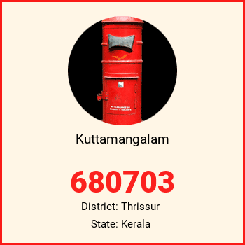 Kuttamangalam pin code, district Thrissur in Kerala