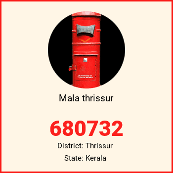 Mala thrissur pin code, district Thrissur in Kerala