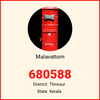 Malavattom pin code, district Thrissur in Kerala