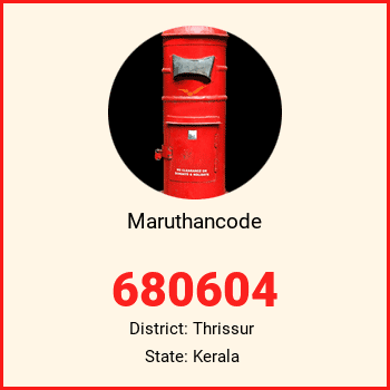 Maruthancode pin code, district Thrissur in Kerala