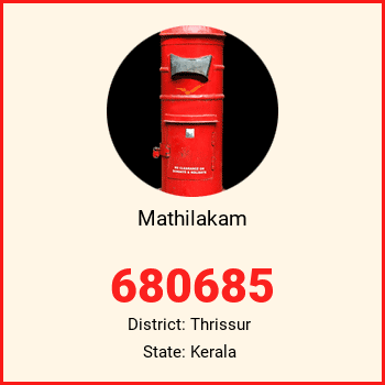 Mathilakam pin code, district Thrissur in Kerala