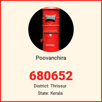 Poovanchira pin code, district Thrissur in Kerala