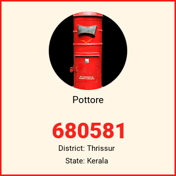 Pottore pin code, district Thrissur in Kerala
