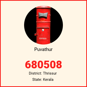 Puvathur pin code, district Thrissur in Kerala
