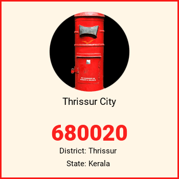 Thrissur City pin code, district Thrissur in Kerala