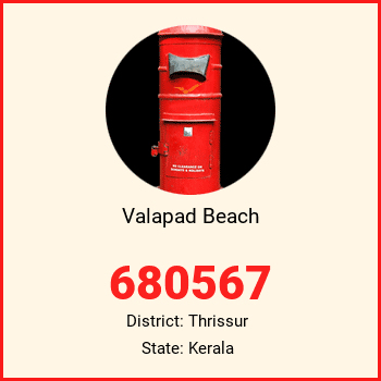 Valapad Beach pin code, district Thrissur in Kerala