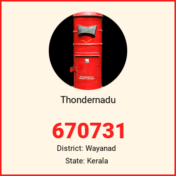 Thondernadu pin code, district Wayanad in Kerala