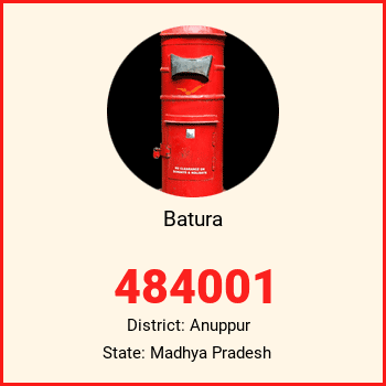 Batura pin code, district Anuppur in Madhya Pradesh
