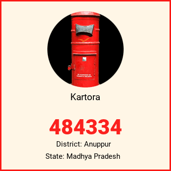 Kartora pin code, district Anuppur in Madhya Pradesh