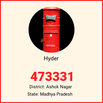 Hyder pin code, district Ashok Nagar in Madhya Pradesh