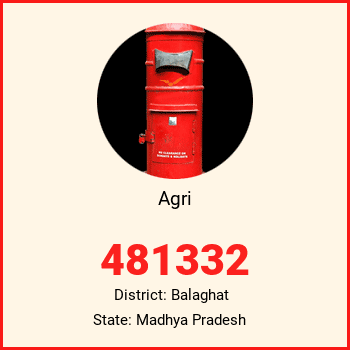 Agri pin code, district Balaghat in Madhya Pradesh