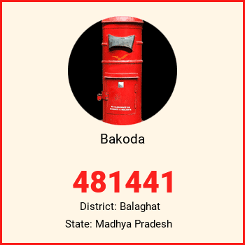 Bakoda pin code, district Balaghat in Madhya Pradesh