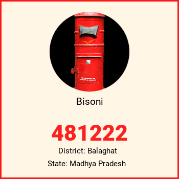 Bisoni pin code, district Balaghat in Madhya Pradesh
