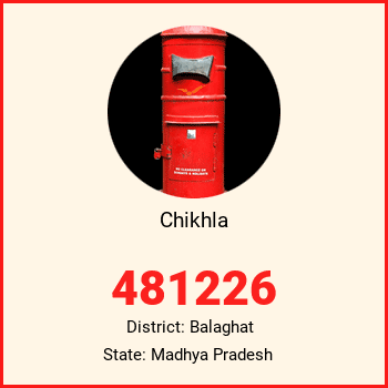 Chikhla pin code, district Balaghat in Madhya Pradesh