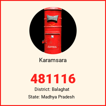 Karamsara pin code, district Balaghat in Madhya Pradesh