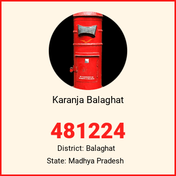 Karanja Balaghat pin code, district Balaghat in Madhya Pradesh
