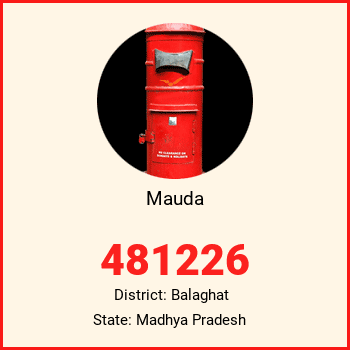 Mauda pin code, district Balaghat in Madhya Pradesh