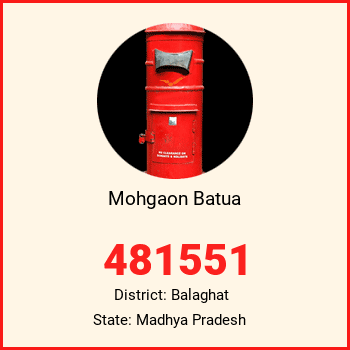 Mohgaon Batua pin code, district Balaghat in Madhya Pradesh