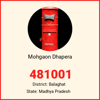 Mohgaon Dhapera pin code, district Balaghat in Madhya Pradesh