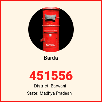 Barda pin code, district Barwani in Madhya Pradesh