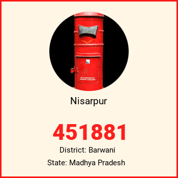 Nisarpur pin code, district Barwani in Madhya Pradesh