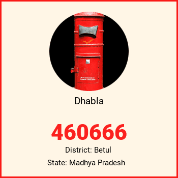 Dhabla pin code, district Betul in Madhya Pradesh
