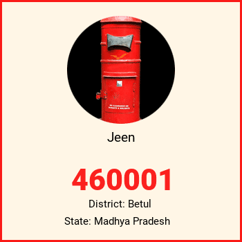 Jeen pin code, district Betul in Madhya Pradesh
