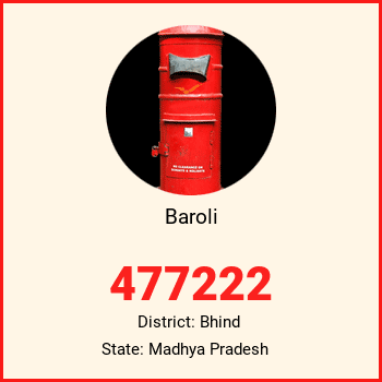 Baroli pin code, district Bhind in Madhya Pradesh