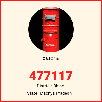 Barona pin code, district Bhind in Madhya Pradesh