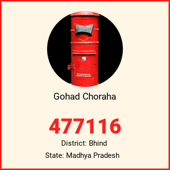 Gohad Choraha pin code, district Bhind in Madhya Pradesh