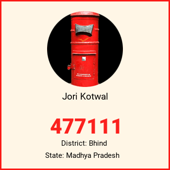 Jori Kotwal pin code, district Bhind in Madhya Pradesh