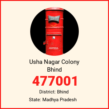 Usha Nagar Colony Bhind pin code, district Bhind in Madhya Pradesh