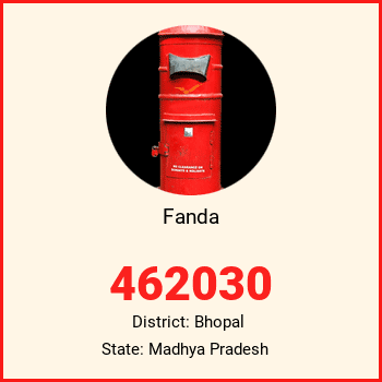Fanda pin code, district Bhopal in Madhya Pradesh