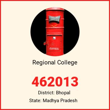 Regional College pin code, district Bhopal in Madhya Pradesh
