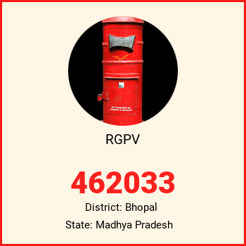 RGPV pin code, district Bhopal in Madhya Pradesh