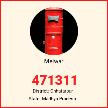 Melwar pin code, district Chhatarpur in Madhya Pradesh