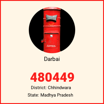 Darbai pin code, district Chhindwara in Madhya Pradesh