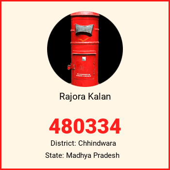 Rajora Kalan pin code, district Chhindwara in Madhya Pradesh