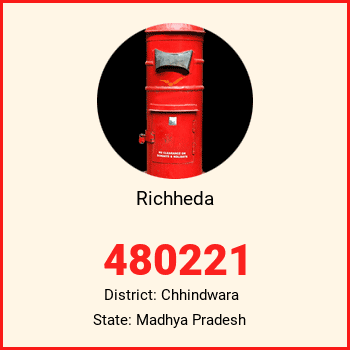 Richheda pin code, district Chhindwara in Madhya Pradesh