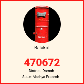 Balakot pin code, district Damoh in Madhya Pradesh