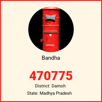 Bandha pin code, district Damoh in Madhya Pradesh