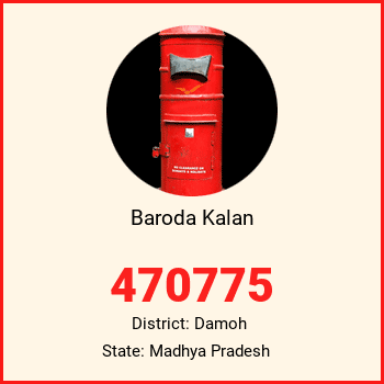 Baroda Kalan pin code, district Damoh in Madhya Pradesh