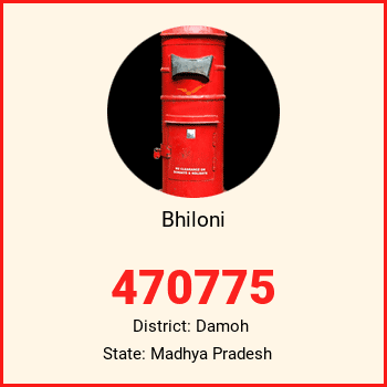 Bhiloni pin code, district Damoh in Madhya Pradesh