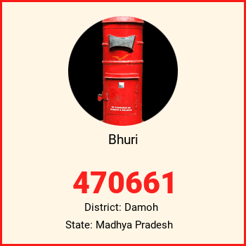 Bhuri pin code, district Damoh in Madhya Pradesh