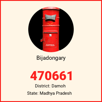 Bijadongary pin code, district Damoh in Madhya Pradesh