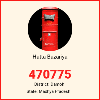 Hatta Bazariya pin code, district Damoh in Madhya Pradesh