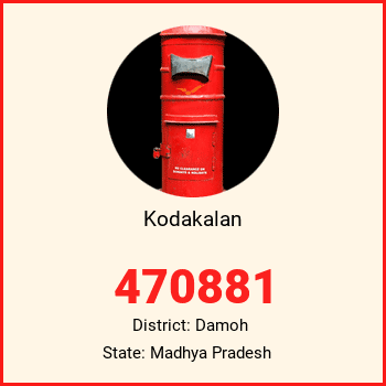 Kodakalan pin code, district Damoh in Madhya Pradesh
